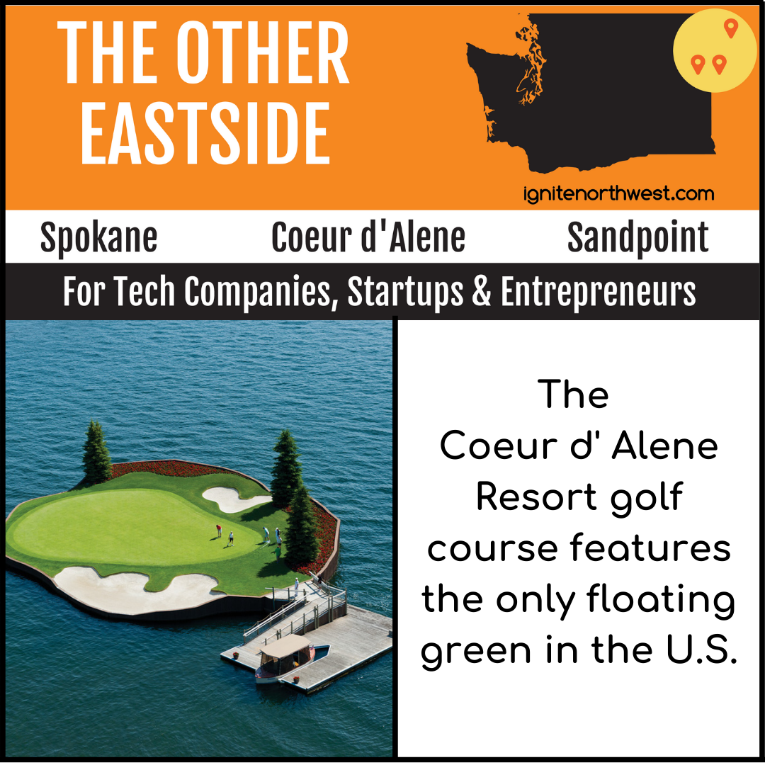 The Coeur d'Alene Resort gold course features the only floating green in the U.S.