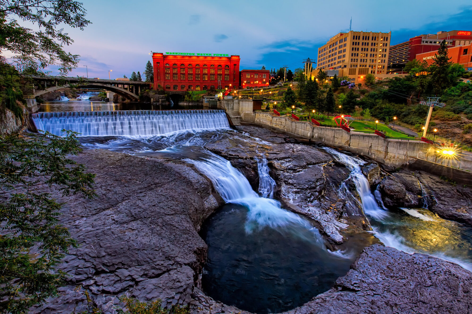 Downtown Spokane River Waterfalls