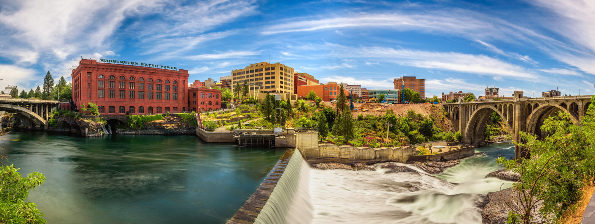 Downtown Spokane River Panorama
